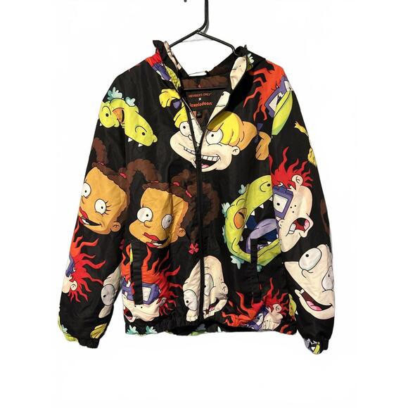 Other - Members Only x Nickelodeon Cartoon Character Print Hooded Jacket Large